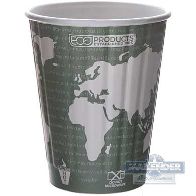 12 OZ WORLD ART RENEWABLE & COMPOSTABLE INSULATED HOT CUP 600/CA