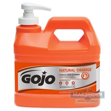 GOJO NATURAL ORANGE PUMICE HAND CLEANER 1/2 GAL PUMP