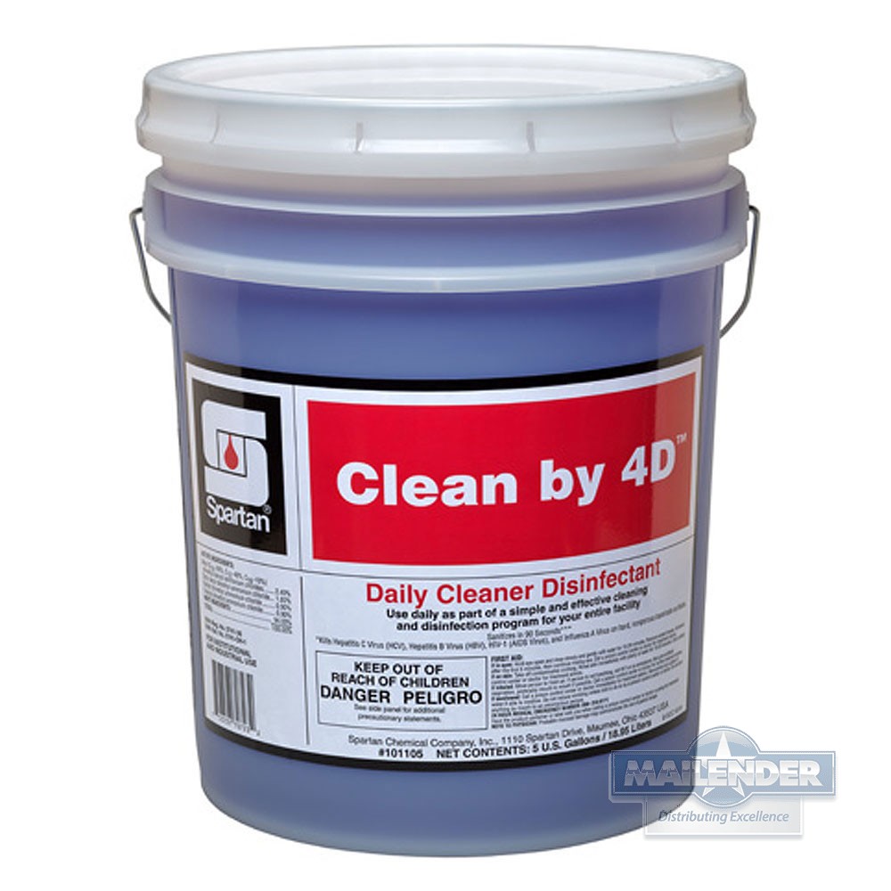 CLEAN BY 4D DAILY CLEANER DISINFECTANT (5GAL)