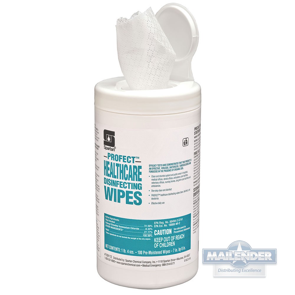 PROFECT HEALTHCARE DISINFECTING WIPES 100/CT
