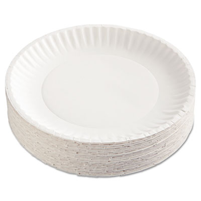 9" PAPER PLATE BUDGET "GREEN LABEL" WHITE