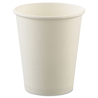 8 OZ UNCOATED PAPER HOT CUP WHITE