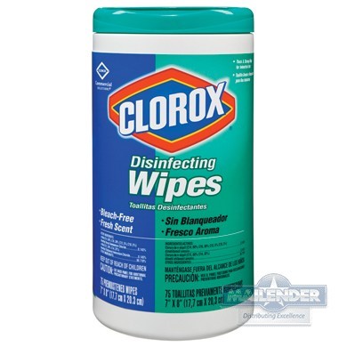 CLOROX FRESH SCENT DISINFECTING WIPES 7"X8" (75-CT)