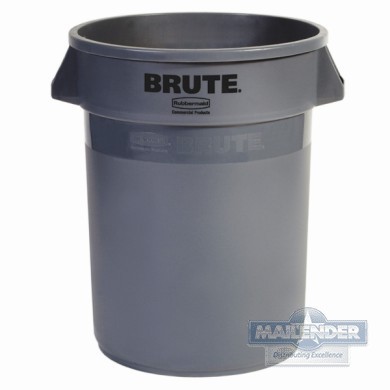 BRUTE ROUND CONTAINER W/O LID 10 GAL WHITE