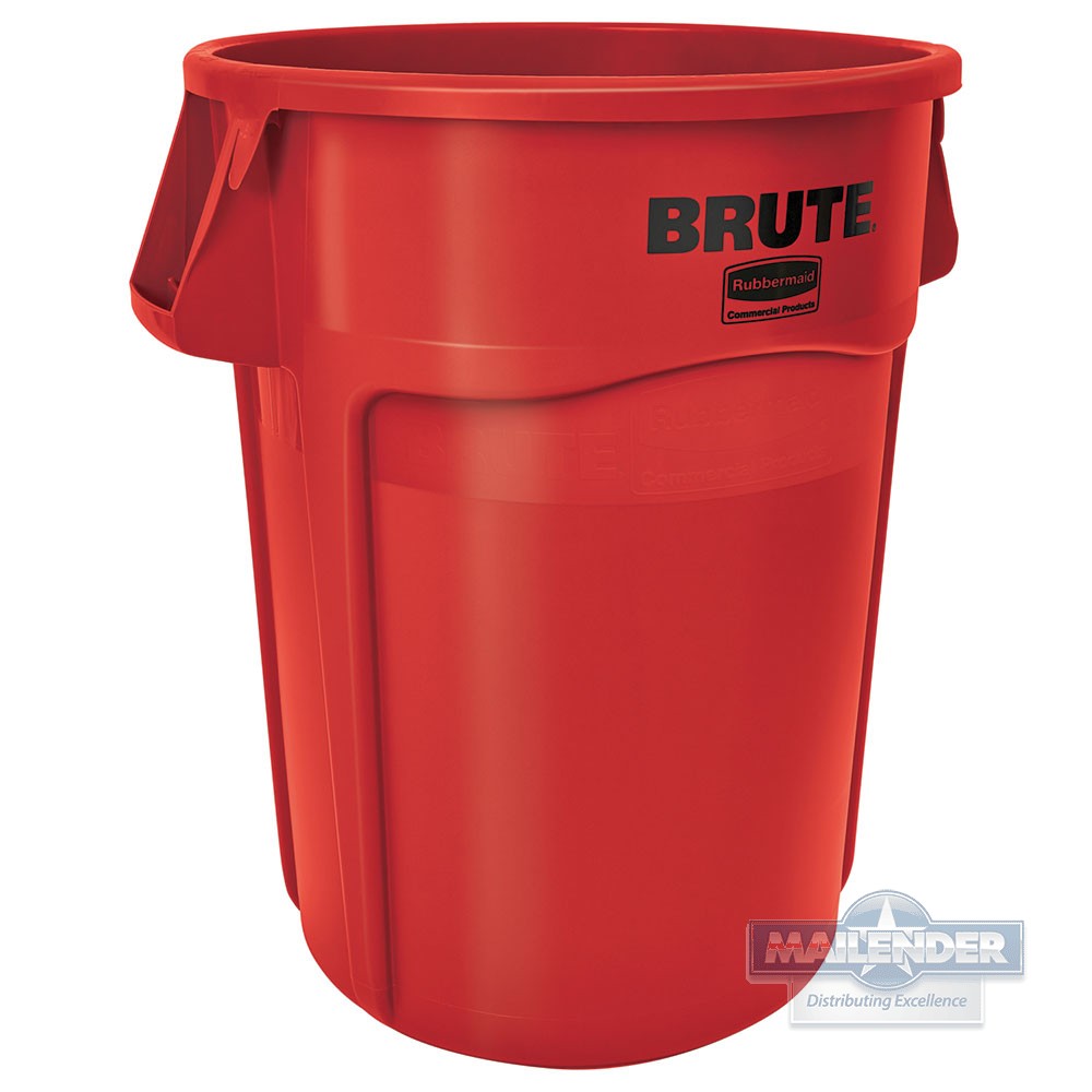 BRUTE CONTAINER W/O LID 44GAL RED