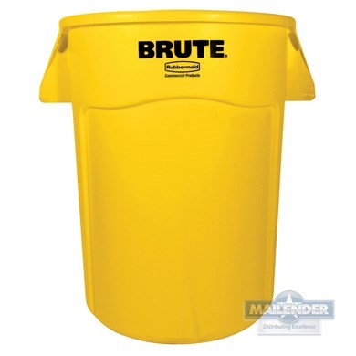 BRUTE CONTAINER W/O LID 44GAL YELLOW