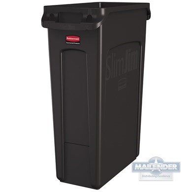 SLIM JIM CONTAINER W/VENTING CHANNELS BLACK (23GAL)