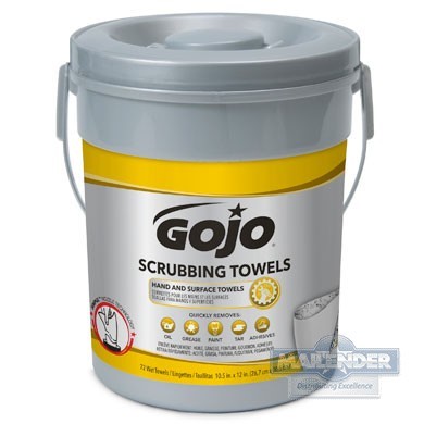GOJO SCRUBBING WIPES CANISTER 72-CT