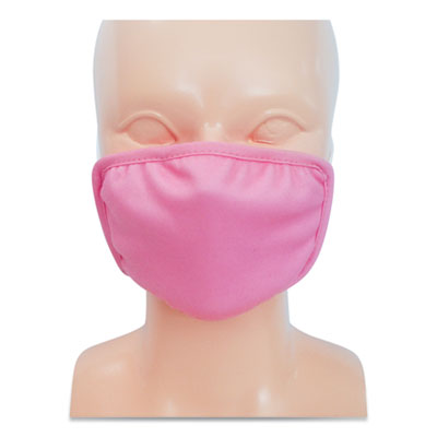 FACE MASK PINK KIDS 2-PLY COTTON/POLYESTER IW POLY BAG