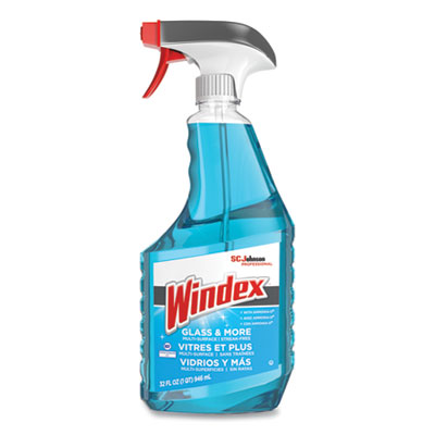 WINDEX GLASS CLEANER W AMMONIA-D, 32OZ SPRAY BOTTLE, 8/CA
