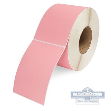 4"X2" PINK THERMAL TRANSFER LABELS 2875 PERFED LABELS PER ROLL