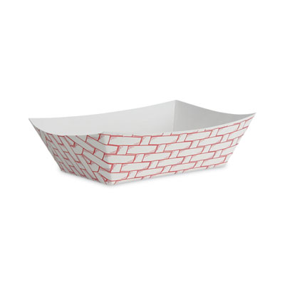 3lb paper food basket red/white 500/ca