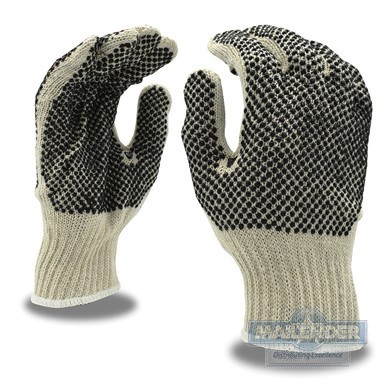 SMALL NATURAL POLY/COTTON DOUBLE SIDE DOT GLOVE