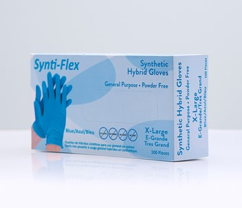 SYNTI-FLEX SYNTHETIC HYBRID GLOVE 3 MIL BLUE XLARGE