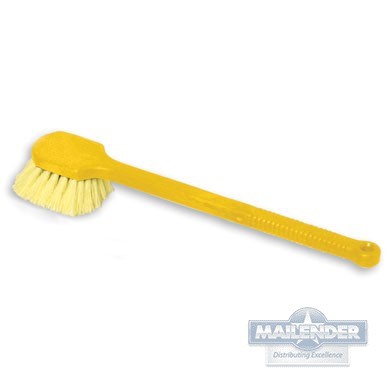 20" PLASTIC HANDLE UTILITY BRUSH SYNTHETIC FILL YELLOW