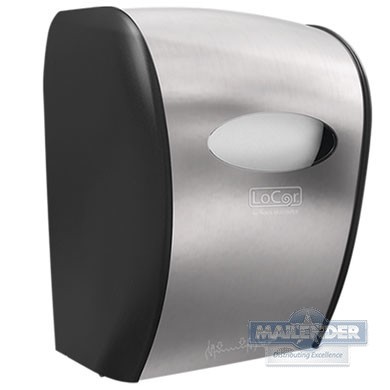 LOCOR MECHANICAL HANDS FREE ROLL TOWEL DISPENSER STAINLESS STEEL