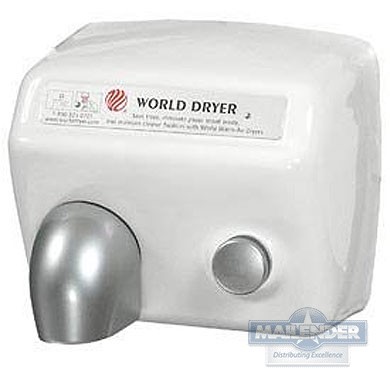 HAND DRYER MODEL A SERIES PUSH BUTTON WHITE STEEL