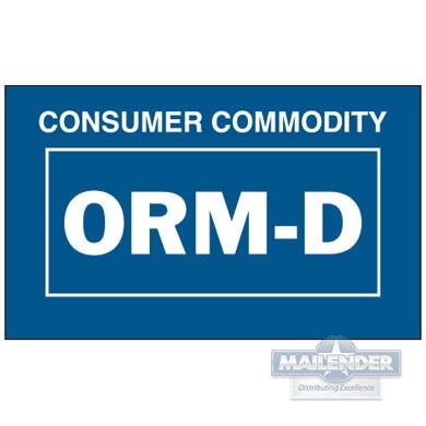 LABEL 1.375"X2.25" "ORM-D" "CONSUMER COMMODITY"