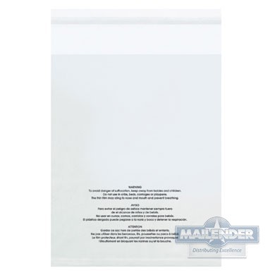 18"X24" 1.5 MIL RESEALABLE POLY BAG W/SUFFOCATION WARNING