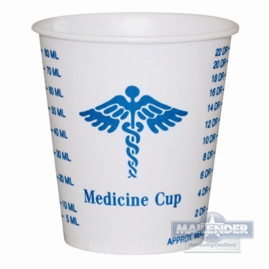 3 OZ WATER/REFILL GRADUATED MEDICAL CUP